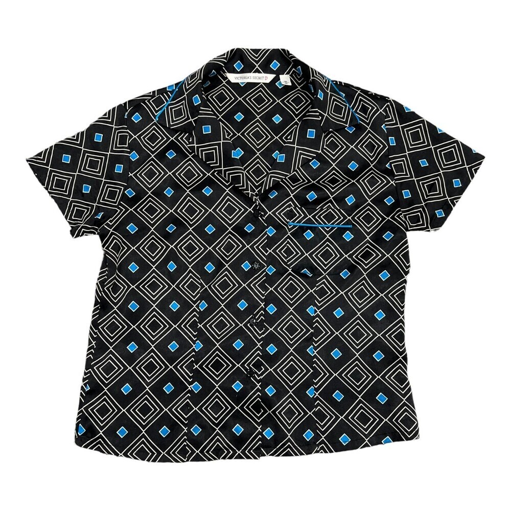 Victoria’s Secret Black Vintage Geo Sleep Shirt XS